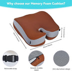 Seat Cushions for Office Chairs Wheelchair Cushion for Long Sitting Back Pain，Memory Foam Seat Car Computer Desk Chair Cushion，Coccyx Cushion for Tailbone Pain Relief Cushion Office Chair Brown