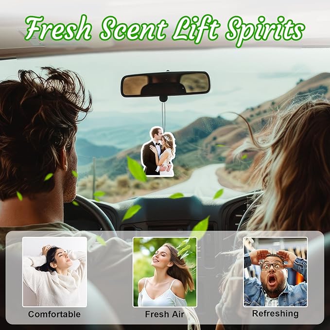 3-500Pcs Custom Air Fresheners with Picture - Personalized Double Sided Photo Text Logo Air Freshener for Car Hotel Business Event Promotion (General, Character)