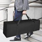 COOLBEBE 52" Sports Duffle Bag - 160L Extra Large Travel Duffel Luggage Bag with Upgrade 2-way Lockable Zippers, Sturdy & Water Resistant Long Duffle Bag for Camping Moving (Black 52inch 2Pack)