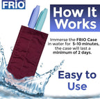 FRIO Cooling Wallet - Insulin Cooler for 45+ Hours of Stress Free On The Go - Burgundy - Duo