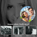 Custom Air fresheners with Picture - Personalized Photo Air Freshener for Car,Personalized Double Side Photo Text for Car Bathroom, Wardrobe Gifts for Boyfriend Men Women (Round, personalized)