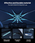 Windshield Sun Shade Umbrella – Custom-Fit for Traverse 2018–2025, Vinyl Coating Heat Shield, 99% UV Blocking, Keep Large SUV Interior Cool, Heavy-Duty Spring Structure