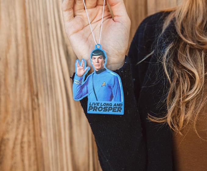 Star Trek: The Original Series Spock Live Long and Prosper Air Freshener, Berry Scent | Provides Long-Lasting Fragrance, Odor Eliminator for a Clean Room, Car, Office | Novelty Science Fiction Gifts