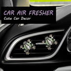 Frog Car Decor,2pcs Cute Tree Frog Air Vent Clips Car Air Fresheners,Bling Rhinestone Animal Dashboard Decoration Accessories for Women,Refillable Aroma Diffuser