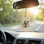 Vintage Mallard Duck Car Air Freshener 4 Pcs, Gifts for Duck Lovers, Rustic Wildlife Waterfowl Hanging Air Freshener for Cars Closet Drawer Books, Retro Car Accessories for Women,XP040-GLCY