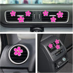 Cute Pink Car Accessories for Women Teens Girls 6pcs Boho Flowers Cars Air Fresheners Vent Clips Girly Automotive Truck Smell Freshener Gadgets Diffuser Aesthetic Decor Valentines Gifts for Her Women