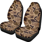 ELEQIN Duck Camo Car Front Seat Cover, 2 Packs Car Seat Protector, Nonslip Cushion Cover for Cars, Trucks & SUVs Auto Interior Decor