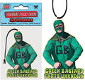 Trailer Park Boys Green Bastard “Parts Unknown” Air Freshener – Greasy Lime Dropkick Scent – Funny Bubbles Wrestler Design for Car, Locker, or Gym Bag
