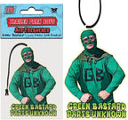 Trailer Park Boys Green Bastard “Parts Unknown” Air Freshener – Greasy Lime Dropkick Scent – Funny Bubbles Wrestler Design for Car, Locker, or Gym Bag