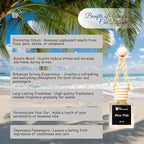 Blue Tide Car Air Freshener - setof 3 – Premium Hanging Velvet gift bag Diffuser with 10 ml each – Long Lasting Fresh Ocean Breeze Scent for Cars, Closets & Small Spaces