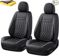 KEYOOG Universal 2-Seater Waterproof Breathable Nappa Leather Car Seat Covers Full Set, Compatible with Honda Civic, Toyota Camry Corolla, Nissan Rogue Sentra, Fit for Front Seats Most Sedans SUV