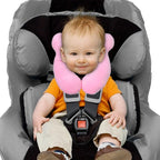 Baby Travel Pillow, Infant Kid's Cushion Soft and Skin Friendly for Car Seat, Pushchair and Stroller (Plush Pink)