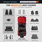 AOMSAZTO Custom Fit Seat Covers for Jeep Wrangler: YJ 1991 1992 1993 1994 1995 Leather Car Seat Covers Full Set Black