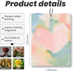 Girly Pink Christian Bible Car Air Freshener 4 Pcs - Cute Heart Butterfly Love Like Jesua Air Freshener Hanging Decor for Cars Closet Drawer Books, Girly Car Accessories Mirror Decor for Women