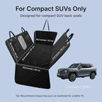 Back Seat Extender for Dogs, Semi-Hard Bottom Car Seat Cover for Dog, Waterproof & Anti-Scratch, Upgraded Support, Easy to Install and Clean, Fits Compact SUVs Only