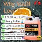 3E Car Air Freshener Concentrate – 64 oz – Professional Automotive Fragrance – Multiple Scents (Orange)