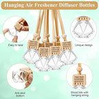 20 Pcs Car Diffuser Bottle Empty Bulk Hanging Car Freshener Bottles Inspirational Air Freshener Refillable Thank You Employee Appreciation Gifts Bulk for Nurse Staff(Team)