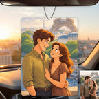Custom Air Freshener for Car with Photo Text Picture Both Sides, Personalized Gift for Valentine’s Day Birthday- Ideal for Car Wardrobe Bathroom Hanging Ornaments (Style Transfer)