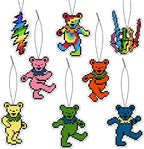 Pixel Dancing Bear Rock Car Air Freshener Card Pendant（8Pack Fresh Ice Scent） Gifts Rock Band Music Merch Party Supplies Room Decor Accessories for Hanging Rearview Car Interior