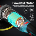 ENEACRO Polisher, Rotary Car Buffer Polisher Waxer, 1600W 7-inch/6-inch Variable Speed 1500-3500RPM, Detachable Handle Suitable for Boat,Car Polishing and Waxing