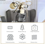 20PCS Mini Flat Square Car 10ML Perfume Empty Bottles with Gold Wire Rope Flat Square Bottles-10ml Car Diffuser Bottles for Essential Oils-Essential Oil Car Freshener-Hanging Car Air Freshener