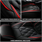 AOMSAZTO Car Seat Covers 2 Front Seats Custom Fit for Chevrolet/Chevy Traverse 2018-2026 Leather Car Seat Cover Seat Cushion Protector Airbag Compatible Waterproof Black