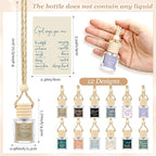 Maxdot 24 Set Christian Easter Gift Bulk Church Empty Hanging Car Air Freshener Diffuser Bottles 8ml for Essential Oils Religious Biblical Gifts for Women Men Employee Church Members