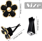 Frienda 8 Pcs Daisy Flower Air Vent Clip Black Pink White Car Accessories Air Conditioning Outlet Clip Freshener Dashboard Accessories Charm Car Inter Decor