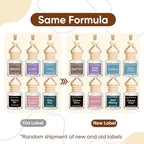 Car Air Freshener 6 Pack, Vanilla Cream,Mahogany & Lavender 3 Natural Scent, Long Lasting Essential Oil Fragrance Diffuser, Hanging Air Freshener Cute Car Accessories Interior for women