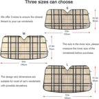 Sun Shade for car Windshield Reflective Windshield polarisado para carro Colorful Plaid Texture File