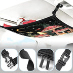 Mushroom Galaxy Car Storage Mesh Organizer Ceiling Cargo Net Double-Layer Adjustable Zipper Truck SUVs Travel Road Trip Essentials etc. Interior Organizer