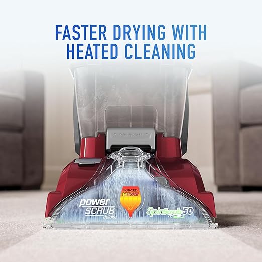 Hoover PowerScrub Deluxe Carpet Cleaner Machine, Upright Shampooer, FH50150NC + Hoover Everyday Solution, Deep Cleaning Carpet Shampoo, 128 oz Formula, AH30932