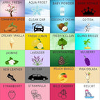 Wonder Wafers Car Air Freshener Wafers Variety Pack of 72 - Individually Wrapped Air Fresheners - 24 Scents Car Fresheners (72 Pack 24 Scents)