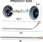 Hourleey Pressure Washer Undercarriage Cleaner, 16 Inch Power Washer Surface Cleaner, Undercarriage Water Car Broom Attachment with Extension Wand, 4000 PSI
