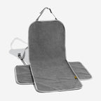 FUNNYFUZZY Chenille Dog Car Seat Cover for Pets, Waterproof Car Seat Protector with Nonslip Bottom, Scratchproof Soft Dog Seat Cover for Car, Truck and SUV, Front Seat(Grey, 17.7''W x 18.1''L×21.3"H)