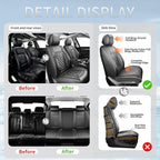 Fit HRV Car Seat Covers Compatible with Honda HRV 2016-2025 2026, Premium Leather Breathable, Wear Resistant, Airbag Compatible, All-Weather Protection & Full Coverage, Full Set Black