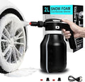 Electric Foam Sprayer for Thick Rich Foam, 2L Cordless Portable - Professional Pressurized Foam Cannon for Car Wash & Detailing, Rechargeable with Long Lasting Battery Black