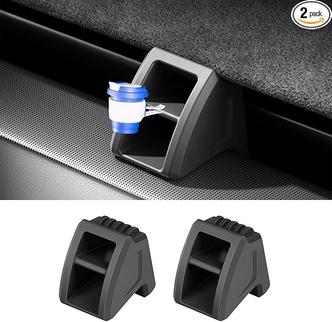 Air Freshener Adapter for 2025 2026 Tesla New Model Y Juniper Launch Series & 2024 2025 Tesla Model 3, Silicone Air Vent clips for Tesla Model Y/3 Car Accessories, without Air Freshener (Black, 2Pcs)