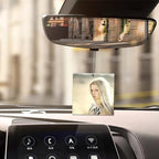 Personalized Photo Car Air Freshener – Custom Double-Sided Print – Fresh Linen Scent – Eco-Friendly, Long-Lasting Fragrance – For Family, Friends, Lovers (Square)