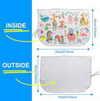 Car Window Shades for Side Windows Baby and Kids,Car Back Window Sun Shade Covers,Strong Magnetic Sunshades Curtains for Truck,27.5" x 19.5" (Animal Friends)