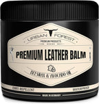 URBAN FOREST Leather Care Conditioner incl. natural Beeswax & Avocado Oil 16.9 fl oz, Heavy Duty Scratch Repair Balm - Preservative for Dry Cracked Furniture, Car Seats, Saddles, Boots Made in Germany