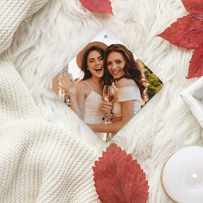 6-100PCS Diamond Custom Car Freshener with My Photo, Custom Photo Air Freshener, Car Customization Accessories, Customized Gifts for Boyfriend Anniversaries, New Driver Gift