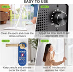 ROMECH Ozone Generator 65,000mg/h, High Capacity Ionizer Air Purifier Ozone Odor Eliminator for 6000sq.ft. Home, Car, Basement, Kitchen (Black)