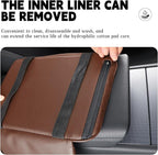 Car Armrest Cover Pad - Nappa Leather Car Center Console Cover with Breathable Holes, Non-Slip Auto Arm Rest Cushion, Universal Car Interior Accessories Fit forTesla Model Y (Dark Brown)