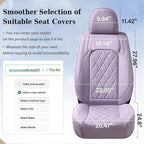 Coverado Car Seat Covers Full Set, Purple Leather Seat Covers for Cars, Luxury Front and Back Car Seat Protector, Universal Waterproof Car Seat Cover, Automotive Seat Covers Fit for Most Cars, Purple