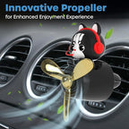 Pilot Car Air Freshener, Cute Cat Car Vent Clip Air Freshener with 4 Fragrant Tablets Automotive Air Outlet Fan Diffuser, Automotive Interiors Vent Decoration (Pilot Cat)