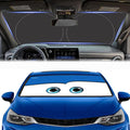 GVEN Windshield Sun Shades Car Sun Shade Protector Blocks UV Rays for Full-Size Sedan & SUV, Mid-Size SUV, Sports Cars, Wagon and Mid-Size Pickup Truck Car Accessories (Blue,L)