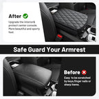 Autorder Center Console Cover for 2020-2024 2025 2026 Kia Telluride Accessories Armrest Cushion Cover Nappa Leather Middle Console Covers Telluride Console Cushion Pad Anti-Scratch