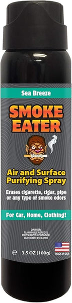 Smoke Eater Odor Eliminator Aerosol Spray, Lavender Chamomile, 3.5 oz — Tea Tree Oil Breaks Down Smoke at the Molecular Level