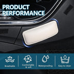 wuyaoyao 2PCS Car Door Armrest Pads, Soft Leather Elbow Pad Arm Rest for Car, Comfortable Car Knee Cushion, Automotive Elbow Leg Thigh Support Cushion Pillow, Interior Car Accessories (Beige)